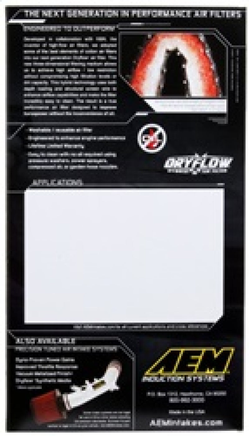 AEM Nissan 11in O/S L x 6.688in O/S W x 1.438in H DryFlow Air Filter (view 7)