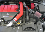K&N 08-09 Mitsubishi Evo X Wrinkle Red Typhoon Short Ram Intake (view 2)