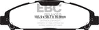 EBC 15+ Ford Mustang 2.3 Turbo Redstuff Front Brake Pads (view 3)