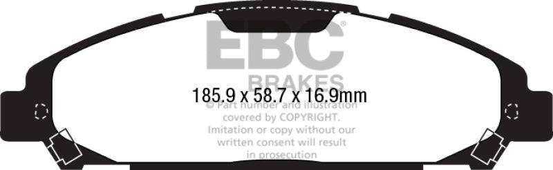 EBC brake Ultimax2 brake Pads (view 2)