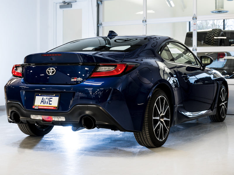 AWE Tuning Subaru BRZ/ Toyota GR86/ Toyota 86 Touring Edition Cat-Back Exhaust- Diamond Black Tips (view 2)