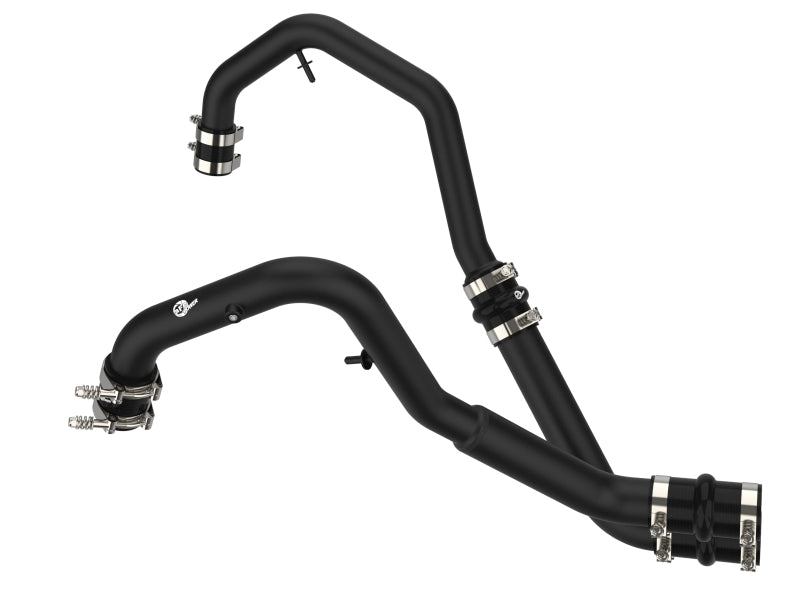 aFe Bladerunner Intercooler Hot Charge Pipe Black 2-2.5in 2021+ Ford F-150 V6-2.7L (tt) Main image