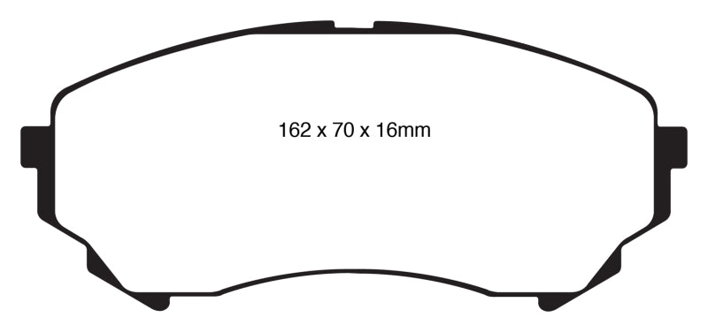 EBC 08-13 Cadillac CTS 3.6 (315mm Rear Rotors) Greenstuff Front Brake Pads (view 4)