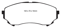 EBC 08-13 Cadillac CTS 3.6 (315mm Rear Rotors) Yellowstuff Front Brake Pads