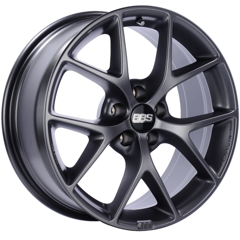 BBS SR 18x8 5x112 ET21 CB66.5 Satin Grey Wheel (view 2)