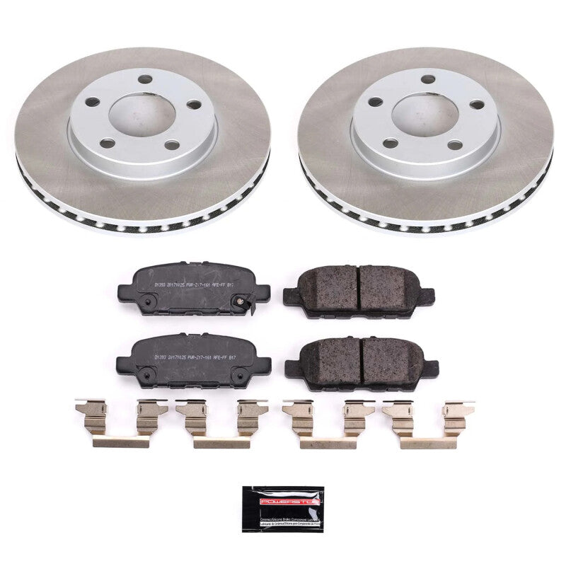 Power Stop 2023 Nissan Z Rear Semi-Coated Rotor Kit Main image