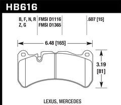 Hawk 08-09 Lexus IS-F HPS Street Front Brake Pads