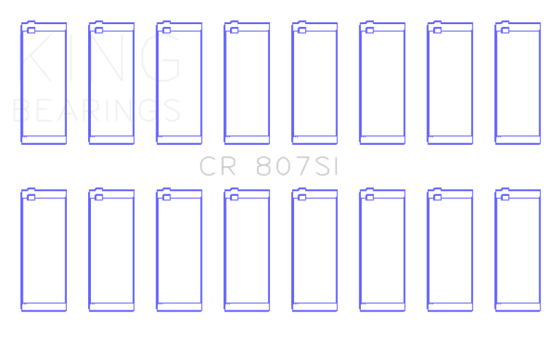 King Engine Bearings Chevy LS1/LS6/LS3 Silicone Bi-Metal Alum Rod Bearing Set - Size STD (view 4)