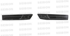 Seibon 09-10 Nissan GTR R35 Carbon Fiber Fender Duct Logos (Pair)