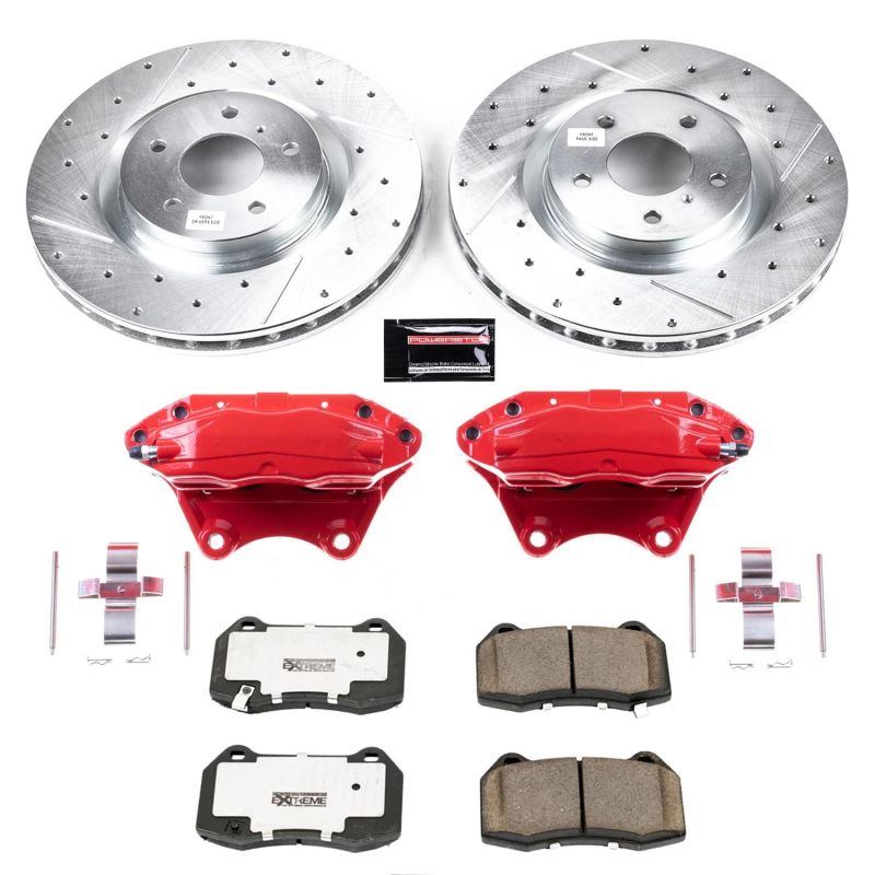 Power Stop 03-04 Infiniti G35 Front Z26 Street Warrior Brake Kit w/Calipers Main image