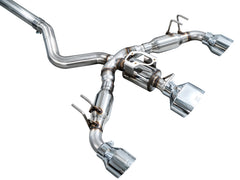 AWE Tuning 23-24 Toyota GR Corolla Track Edition Cat-Back Exhaust - Chrome Silver Tips