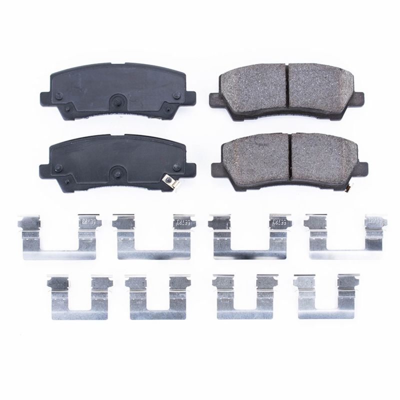 Power Stop 15-19 Ford Mustang Rear Z17 Evolution Ceramic Brake Pads w/Hardware Main image