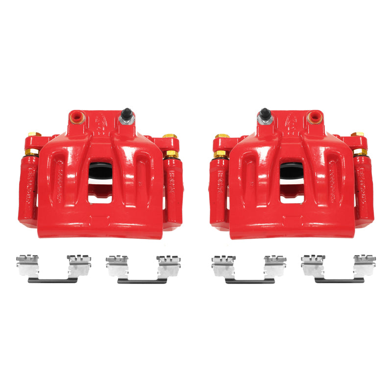 Power Stop 12-17 Chrysler 300 Front Red Calipers w/Brackets - Pair (view 2)