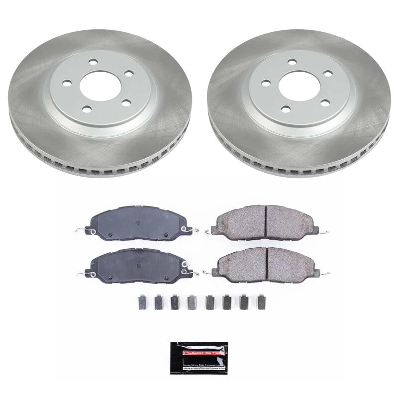 Power Stop 11-14 Ford Mustang Front Semi-Coated Rotor Kit Main image