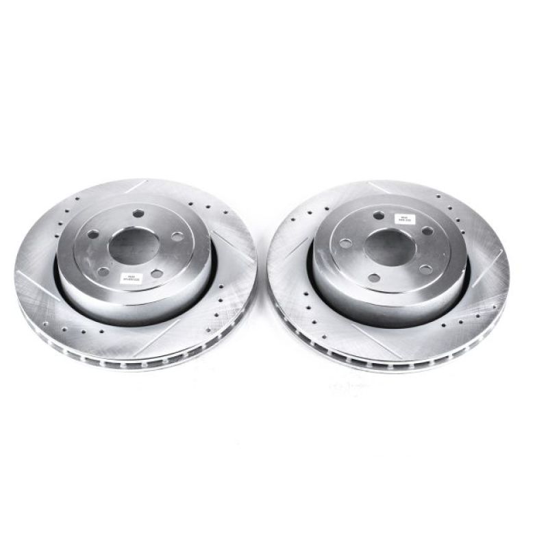 Power Stop 06-10 Jeep Grand Cherokee Rear Evolution Drilled & Slotted Rotors - Pair Secondary image