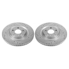 Power Stop 17-19 Audi A4 Rear Evolution Drilled & Slotted Rotors - Pair