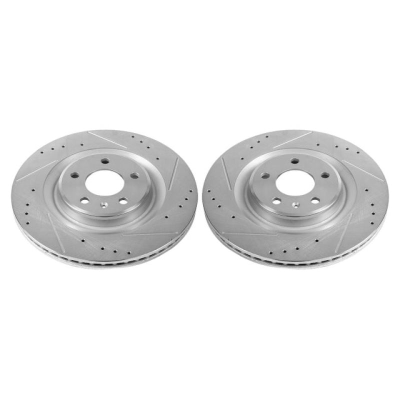 Power Stop 17-19 Audi A4 Rear Evolution Drilled & Slotted Rotors - Pair Main image