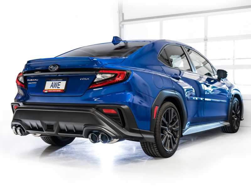 AWE Tuning 22-25 Subaru VB WRX Touring Edition Axle-Back Exhaust - Chrome Silver Tips (view 8)