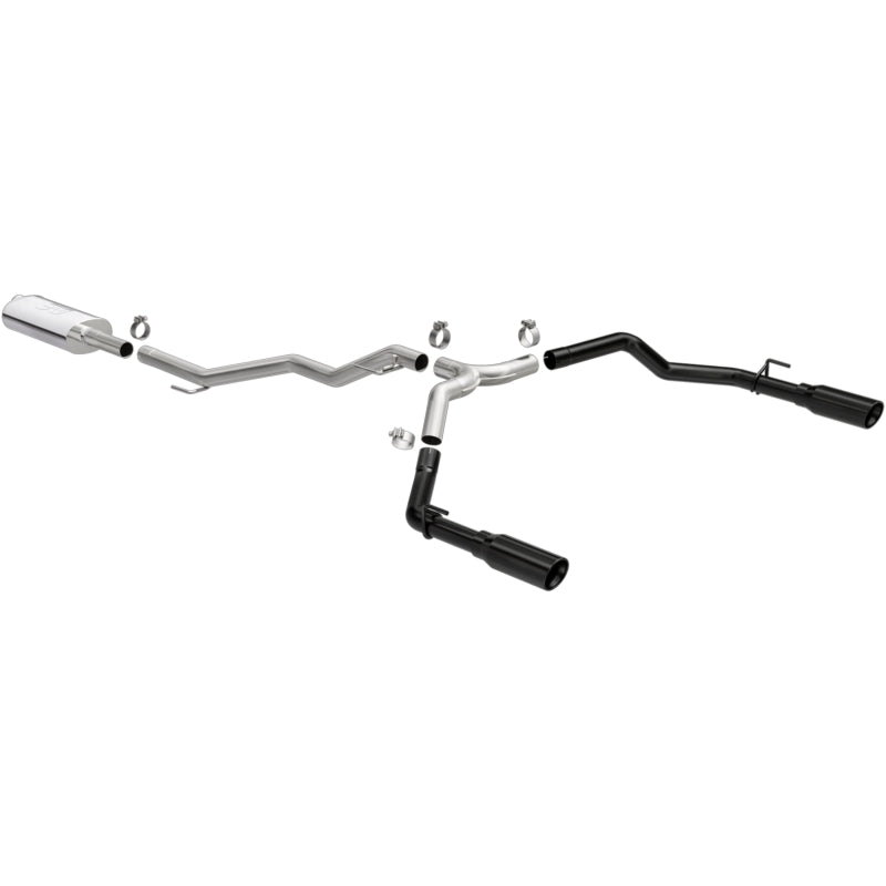 MagnaFlow 2020 Jeep Gladiator 3in Street Series Dual Split Exit SS Cat-Back Exhaust w/Black Tips Secondary image