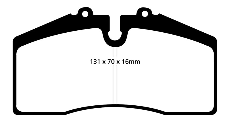 EBC 05+ Ford Saleen Mustang Brembo front calipers Yellowstuff Front Brake Pads (view 5)