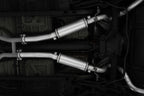 MBRP 99-04 Ford Mustang GT 4.6L 2.5in. Dual Split Rear AL Cat Back w/ 3.5in. Dual Wall Blk. Tips (view 2)
