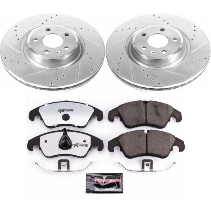 Power Stop 14-18 Audi A6 Front Z26 Street Warrior Brake Kit Main image