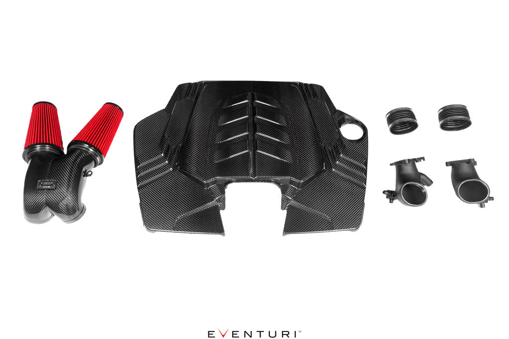 Eventuri 4.0TFSI Twin Turbo V8 Black Carbon Intake System - Plastic Inlet