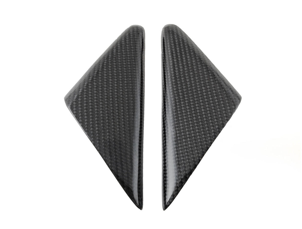 Carbon Fiber Outer Door Mirror Triangle Trim - Porsche 718 Boxster 2016+ Main image