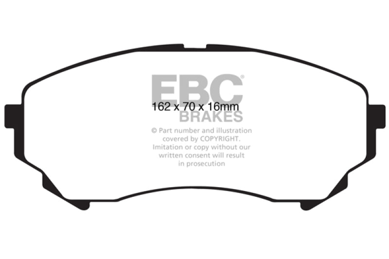 EBC 08-13 Cadillac CTS 3.6 (315mm Rear Rotors) Ultimax2 Front Brake Pads (view 4)