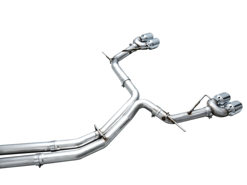 AWE Tuning 19-23 Audi C8 S6/S7 2.9T V6 AWD Track Edition Exhaust - Chrome Silver Tips (view 13)