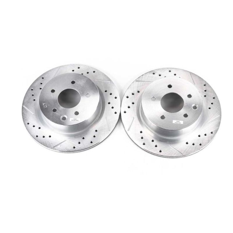 Power Stop 08-12 Infiniti EX35 Rear Evolution Drilled & Slotted Rotors - Pair Main image