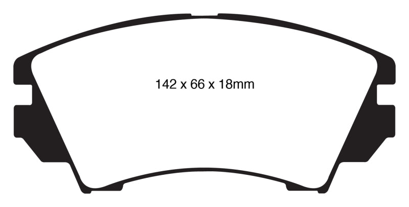 EBC 10+ Buick Allure (Canada) 3.0 Redstuff Front Brake Pads (view 12)