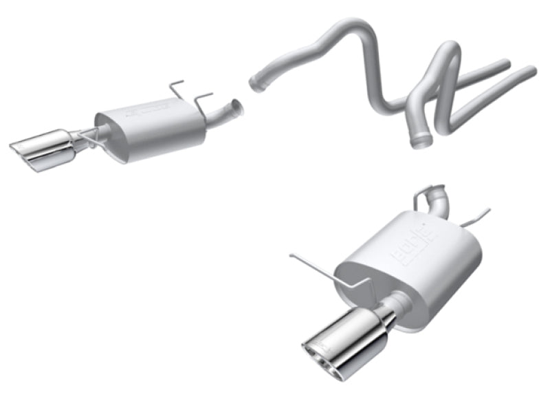 Borla 2011 Ford Mustang 3.7L 6cyl 6spd RWD SS S-Type Catback Exhaust (view 2)