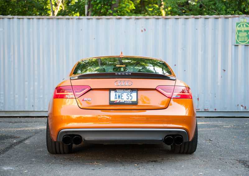 AWE Tuning Audi B8.5 S5 3.0T Track Edition Exhaust - Diamond Black Tips (90mm) (view 2)