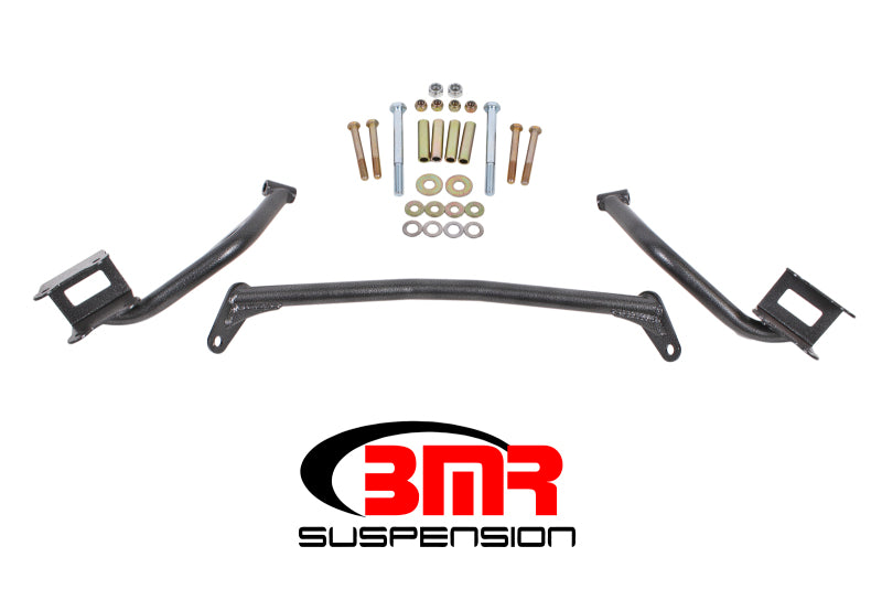 BMR 79-04 Fox Mustang Tubular Style Upper Torque Box Reinforcement Plates - Black Hammertone Main image