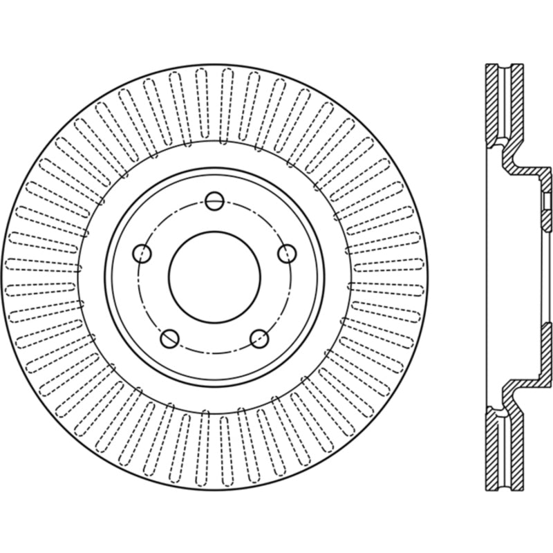 StopTech 13-15 Nissan Pathfinder Slotted Front Left Rotor (view 12)