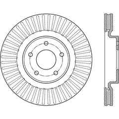 StopTech 13-15 Nissan Pathfinder Slotted Front Left Rotor