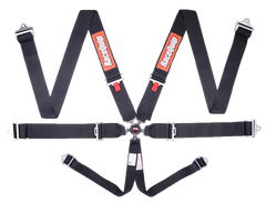 RaceQuip Black SFI CAMLOCK 6pt PD Lap Seat Belt