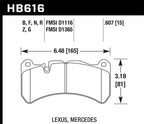 Hawk 08-09 Lexus IS-F Performance Ceramic Street Front Brake Pads (view 2)