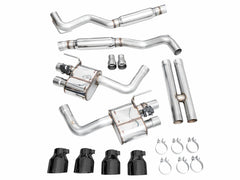 AWE 2024 Ford Mustang Dark Horse S650 RWD SwitchPath Cat-Back Exhaust w/ Quad Diamond Black Tips