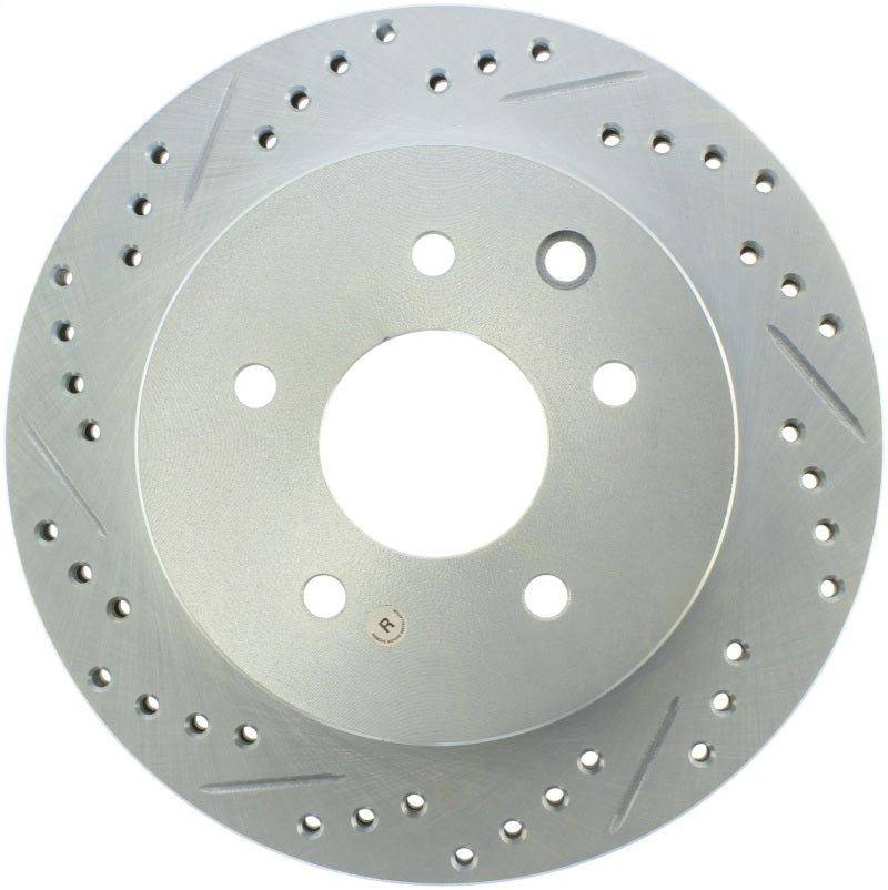 StopTech Select Sport Nissan Slotted and Drilled Right Rear Rotor Main image