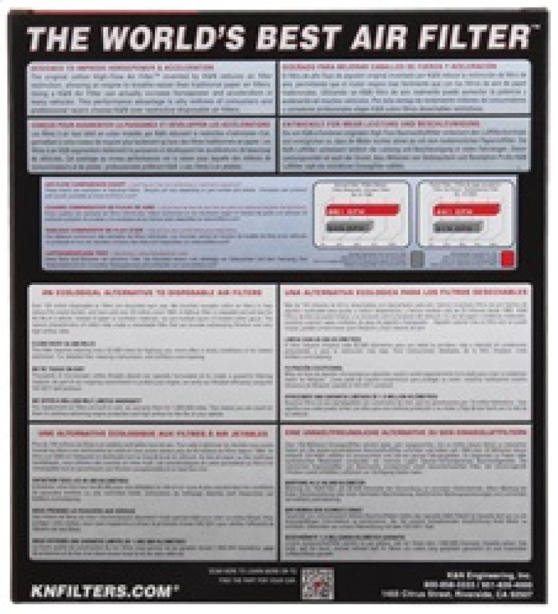 K&N 11 Jeep Grand Cherokee / 11 Dodge Durango Replacement Panel Air Filter (view 16)