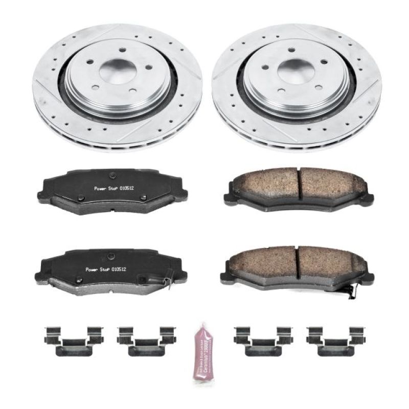 Power Stop 06-09 Cadillac XLR Rear Z23 Evolution Sport Brake Kit Main image