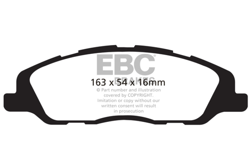EBC 10-14 Ford Mustang 5.0 Bluestuff Front Brake Pads (view 4)