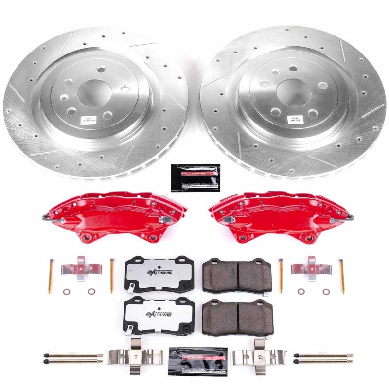 Power Stop 10-15 Chevrolet Camaro Rear Z26 Street Warrior Brake Kit w/Calipers Main image