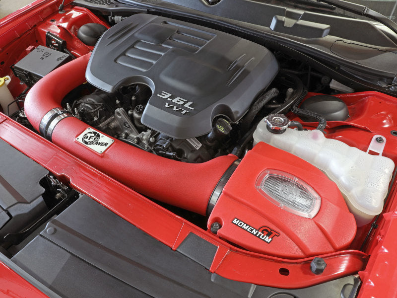 aFe Momentum GT Dry S Stage-2 Intake System 11-15 Dodge Challenger/Charger V6-3.6L (Red) (view 2)
