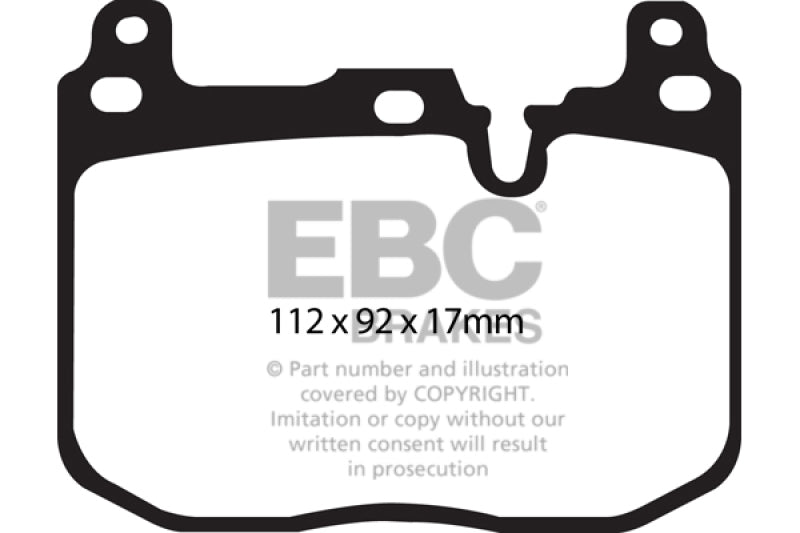 EBC 14+ BMW i8 1.5 Turbo/Electric Yellowstuff Front Brake Pads (view 5)