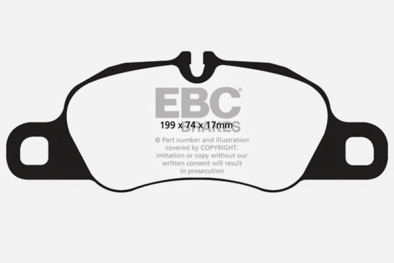 EBC 12-16 Porsche Boxster 2.7L (Cast Iron Rotors Only) Bluestuff Front Brake Pads (view 2)