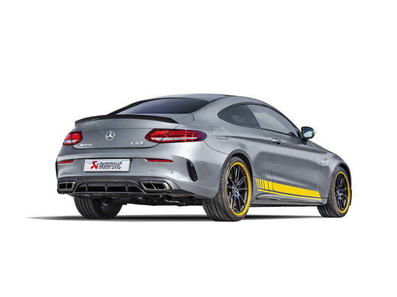 Akrapovic 16-17 AMG C63 Coupe Evolution Line Cat Back (Titanium) w/ Carbon Tips (Req. Link Pipe) (view 3)