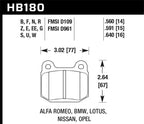 Hawk 03-06 Evo / 04-09 STi / 03-07 350z Track Blue 9012 Race Rear Pads (view 2)